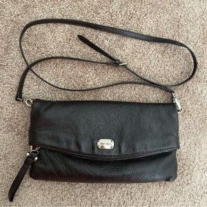 Jimmy Choo Flap Zip Leather Crossbody Bag